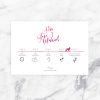 tarjetón informativo a juego con invitación de boda