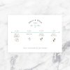 tarjetón informativo a juego con invitación de boda