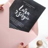 project party invitacion boda lettering pizarra