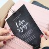 project party invitacion boda lettering pizarra
