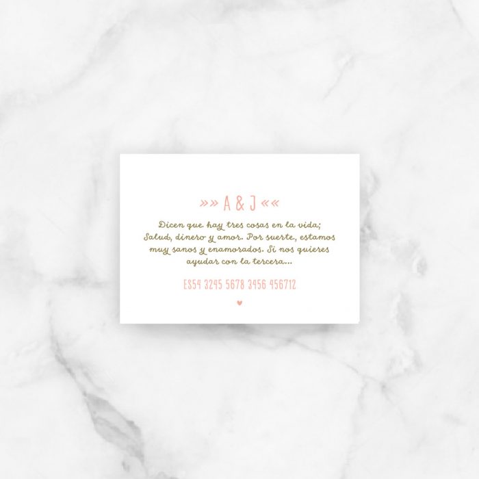 tarjeta lista boda