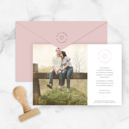 invitaciones de boda originales con foto personalizada