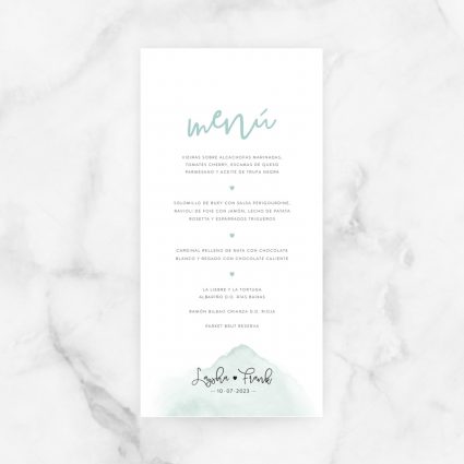 minuta menú boda