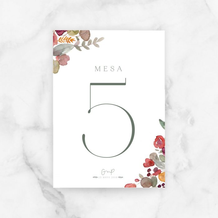 numeros mesa boda