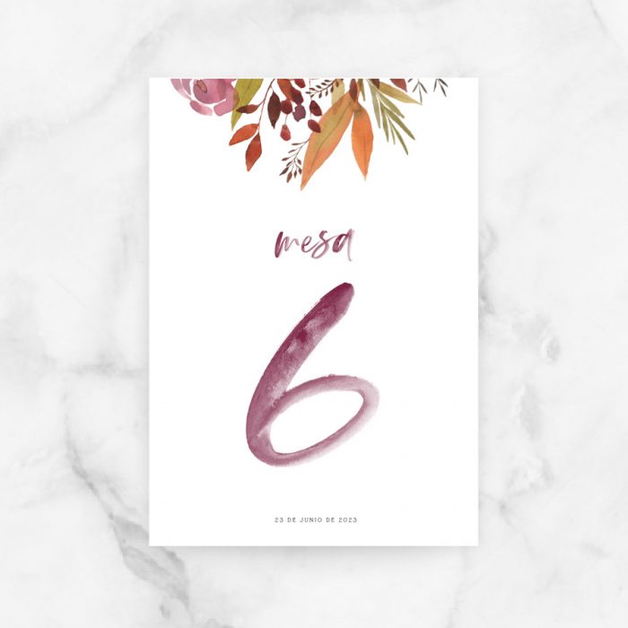 numeros mesa boda