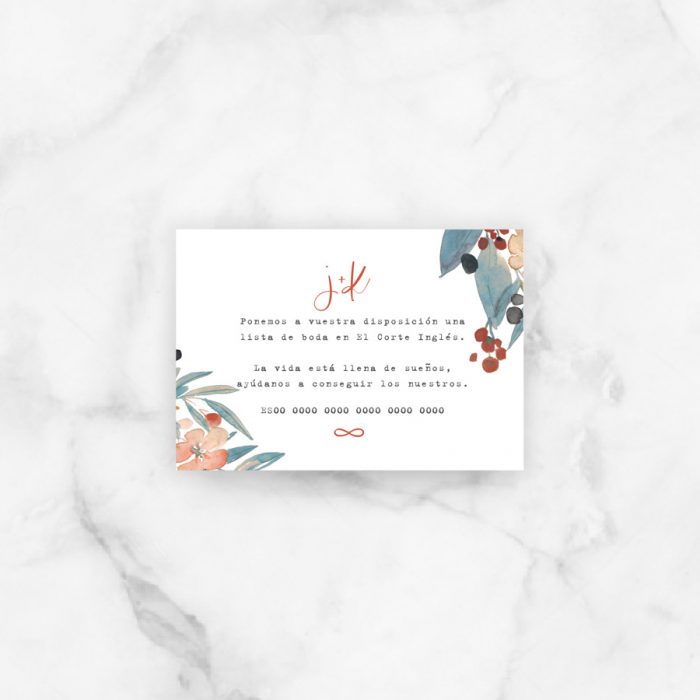 tarjeta lista boda