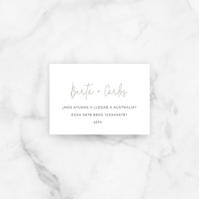 tarjeta lista boda