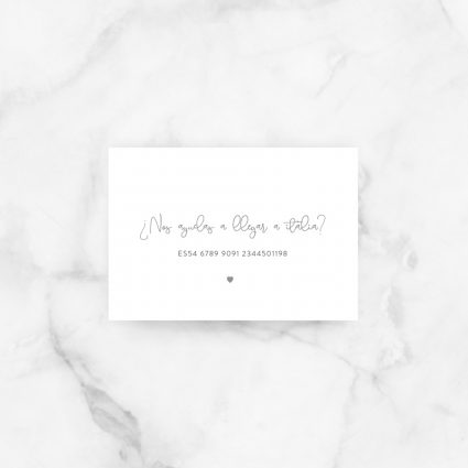 tarjeta lista boda