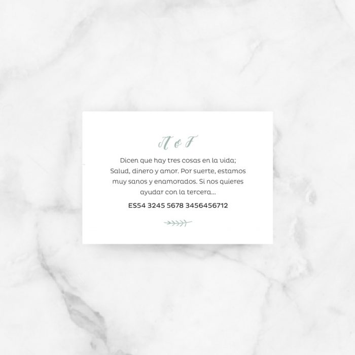 tarjeta lista boda