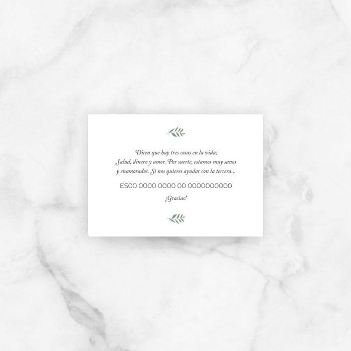 tarjeta lista boda