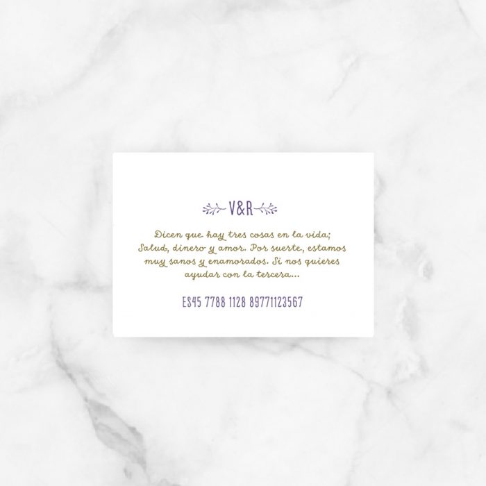 tarjeta lista boda