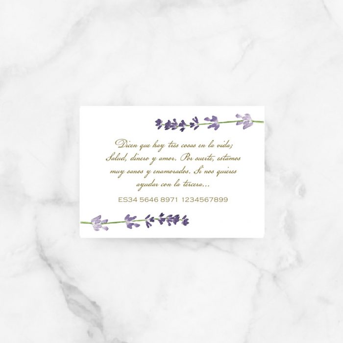 tarjeta lista boda