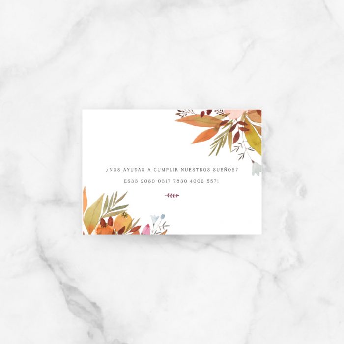 tarjeta lista boda