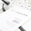 Invitación de boda minimalista lettering