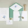 invitación de boda hortensia