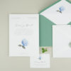 invitación de boda hortensia