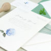 invitación de boda hortensia
