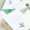 invitación de boda hortensia