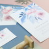 Invitaciones de boda flores acuarelas