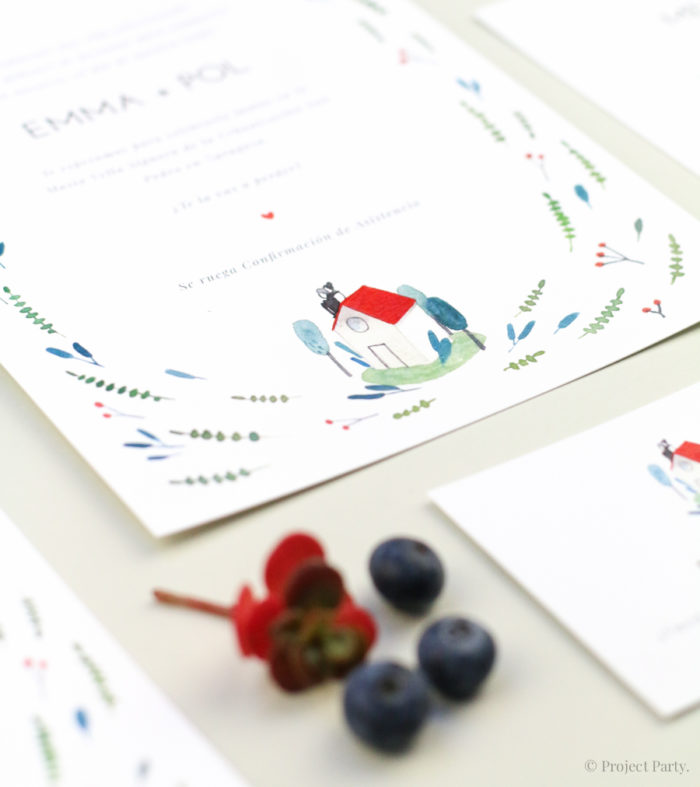 invitacion de boda acuarela